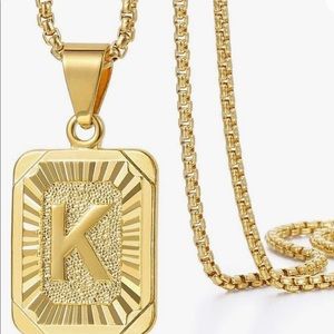 Trendsmax Initial ‘K’ Letter Pendant Necklace